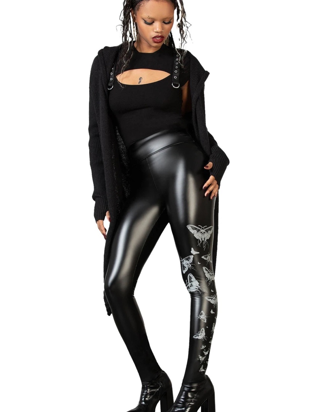 Killstar moth death head leggings XXL nwt